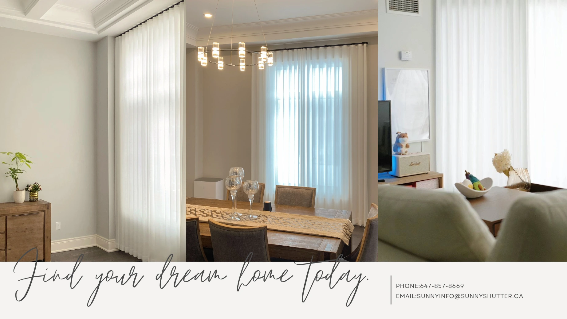 Modern custom window treatments for home interior